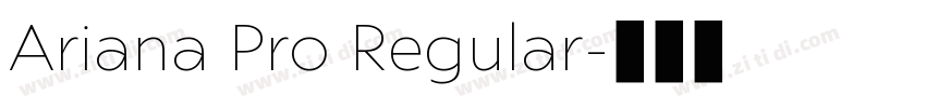 Ariana Pro Regular字体转换